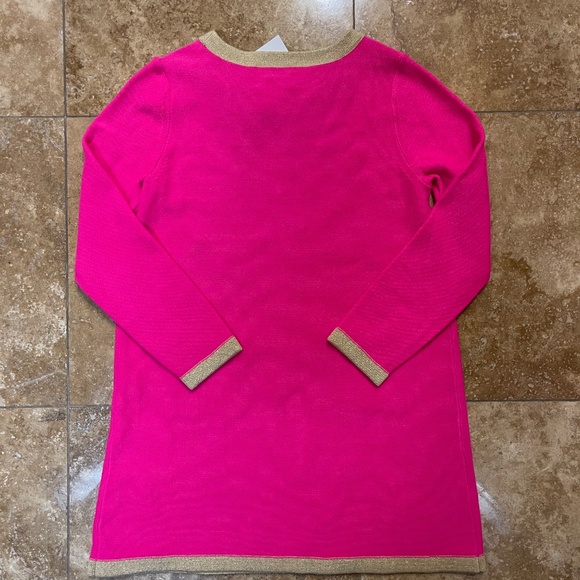 Lilly Pulitzer NWT Girls Hot Pink Sweater Dress Size Small (4-5) - Picture 2 of 5
